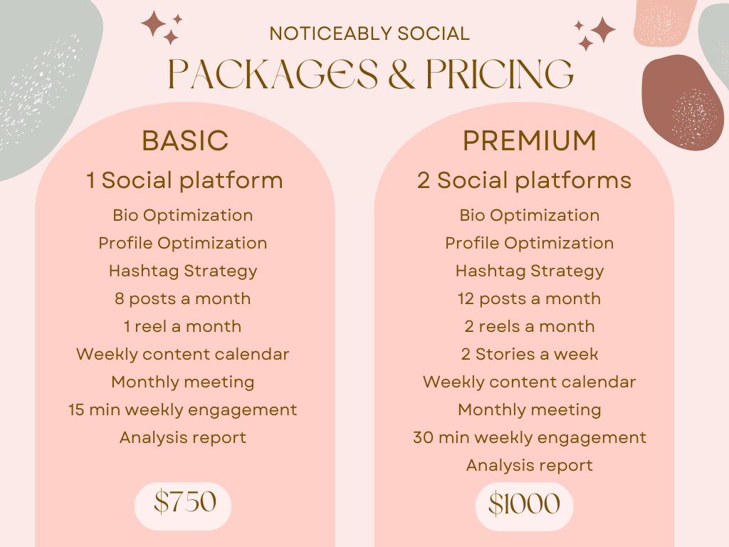 Services Packages Basic or Premium